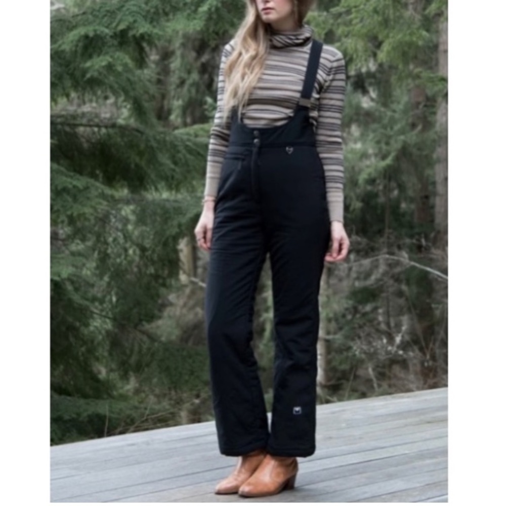 Obermeyer Black Ski Winter Snow Suit Bib Overall Pants Jumpsuit 10